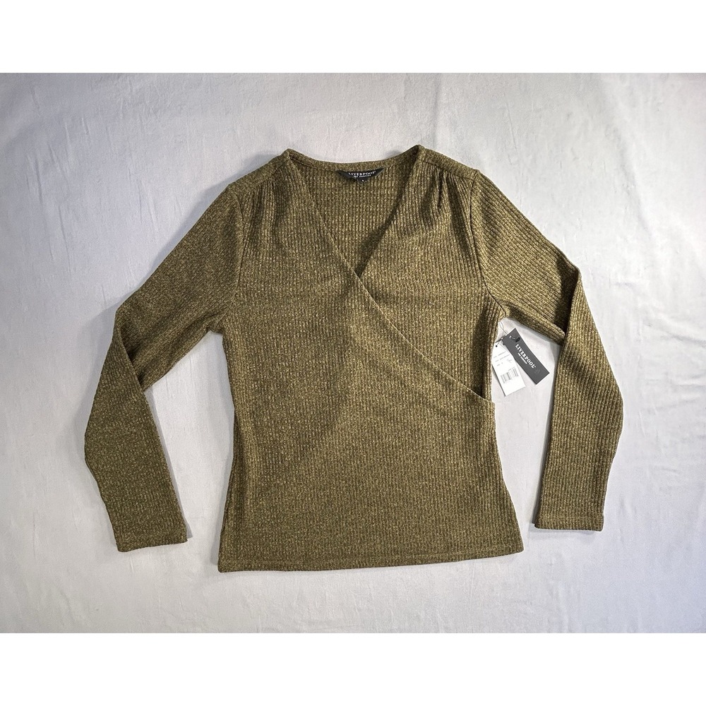 Liverpool Los Angeles Long Sleeve Olive Melange Sweater Women's Small‎ NWT